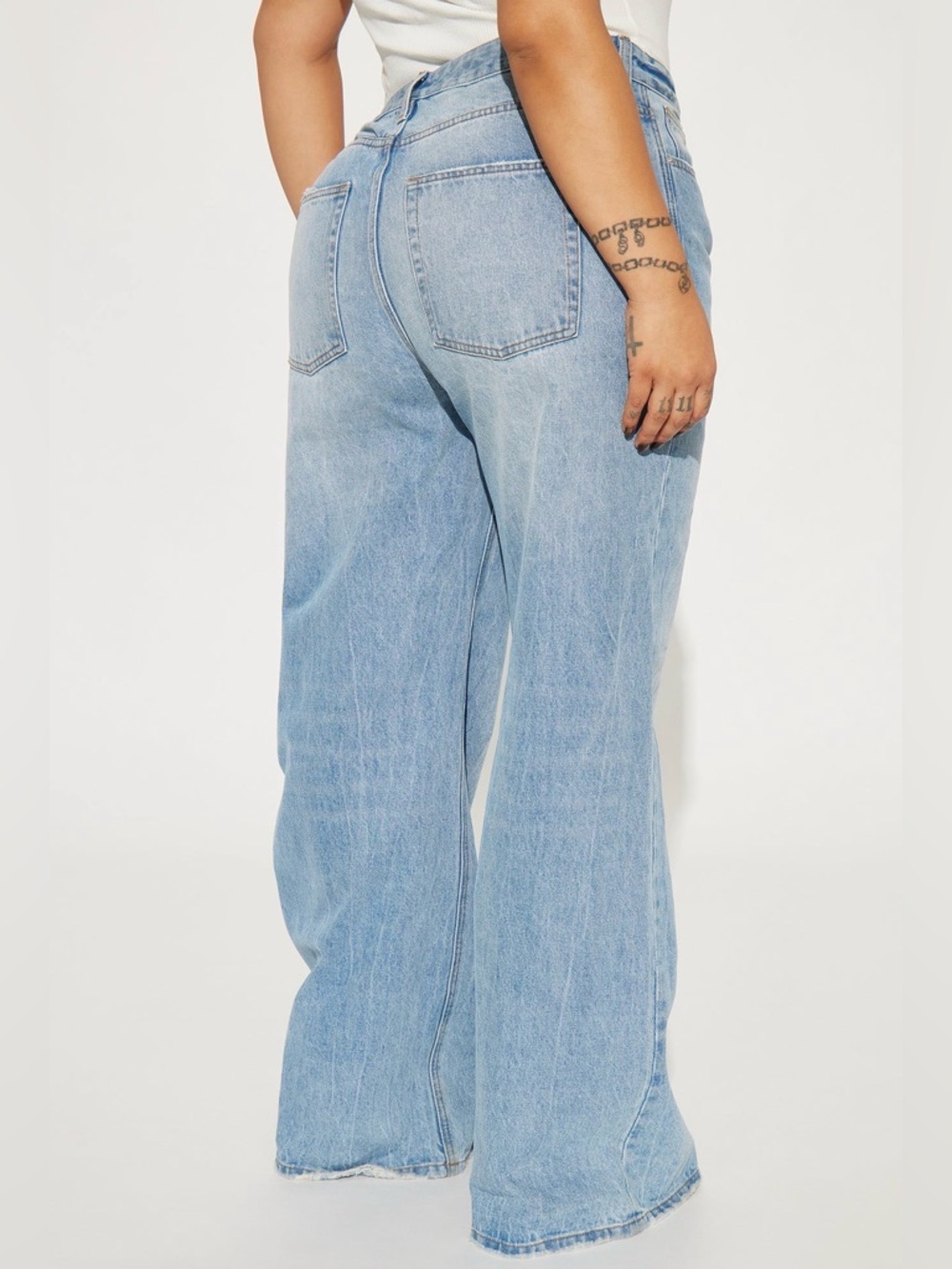 NWOT Light Blue High-Rise Wide Leg Jeans - Picture 3 of 3